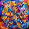 Abstract Symphony: A kaleidoscope of colors and shapes that stimulates the imagination