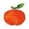 Abstract tangerine fruit icon