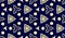 Abstract Tapestry Design. Indigo Golden Seamless Wallpaper. Royal Blue Vintage Rapport. Geometric Brocade Texture. Luxury Textile