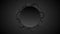 Abstract tech black gears and blank circle video animation