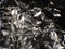 Abstract techno view of crumpled aluminum