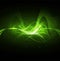 Abstract technology bright green wave