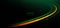 Abstract technology futuristic curved glowing neon green and orange light ray on dark green background with lighting effect