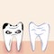 Abstract teeth cartoon dental background