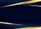 Abstract template dark blue and golden luxury premium background with luxury triangles pattern and gold lighting lines