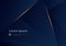 Abstract template dark blue luxury premium background with luxury triangles pattern and gold lighting lines