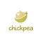 Abstract template logo design with chickpea.