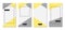 Abstract templates for instagram, social media stories. Vector minimal vertical backgrounds in yellow and gray colors