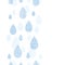 Abstract textile blue rain drops vertical seamless
