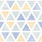 Abstract textile ikat triangles seamless pattern