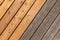 Abstract texture background of diagonal pattern cedar deck boards