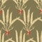 Abstract texture with wheat tied. Seamless pattern with festive flower bouquet ornament