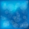 Abstract textured with round bubbles in blue. Vector illustration.