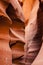 Abstract Textures on Narrow Orange Slot Canyon Walls