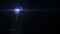 Abstract thick lens flare light over black background with 4k video