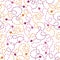 Abstract thread stitches seamless pattern