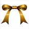 Abstract tied gold ribbon Used to decorate festivals or gift boxes