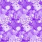 Abstract tile violet pattern. Seamless print texture with liquid and geometric shapes of proton purple color