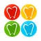 Abstract Tooth Line Art Round Icons