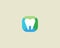 Abstract tooth logo design. Dental creative symbol. Universal vector icon.