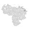 Abstract topographic style Venezuela map design