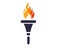 Abstract torch blue design icon