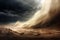 Abstract Tornado: Swirling Smoke and Dust in Barren Landscape