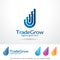 Abstract Trade Grow People Logo Template Design Vector