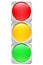 Abstract traffic lights on white background