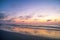 Abstract Tranquil Atlantic Ocean Sunrise Background