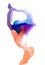 Abstract transparent full color splash like graceful dancing girl