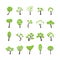 Abstract tree icon set, vector eps10