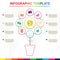 Abstract tree infographics elements. Colorful infographic template with 9 titles