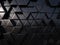 Abstract triangle black metal background 3d rendering