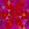 Abstract triangle mosaic pattern in going grenadine and violet colors