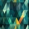 Abstract triangle pattern in green and yellow with melancholic symbolism (tiled