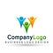 Abstract triangle shaped business people union team work Logo, union on Corporate Invest Business Logo design
