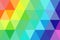 Abstract triangles rainbow gradient for background. geometric st
