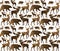 Abstract triangular animal seamless pattern