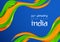 Abstract Tricolor banner with Indian flag for 26th January Happy Republic Day of India