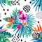 Abstract tropical summer seamless pattern.