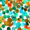 Abstract turquoise watercolor dye seamless pattern