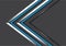 Abstract twin blue silver line direction on grey design modern luxury futuristic background vector.