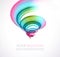 Abstract twist line background. Template brochure