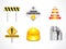 Abstract under construction icons