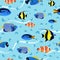 Abstract undersea seamless pattern. Kids vector background