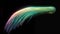 Abstract underwater galaxy illuminated by multi colored glowing fish tail generated by AI