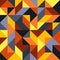 Abstract Universal Bright Seamless Pattern of Gray, Yellow, Orange, Brown Geometric Figures