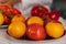 Abstract universal illustrative background with vegetables for cooking. Selective focus