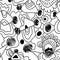 Abstract unusual seamless hand drawn pattern